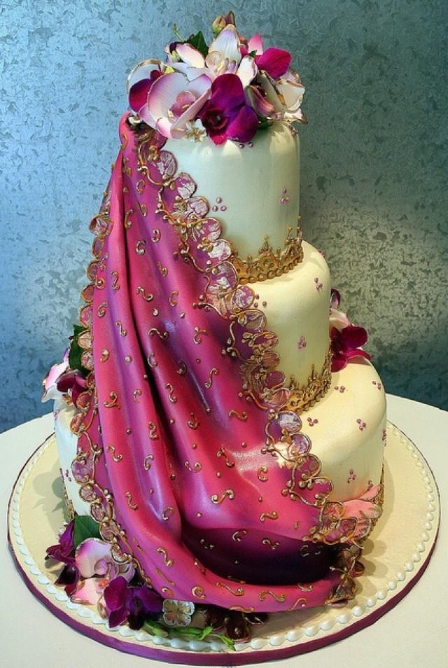 Indian Wedding - Indian Sari Wedding Cake #2030581 - Weddbook