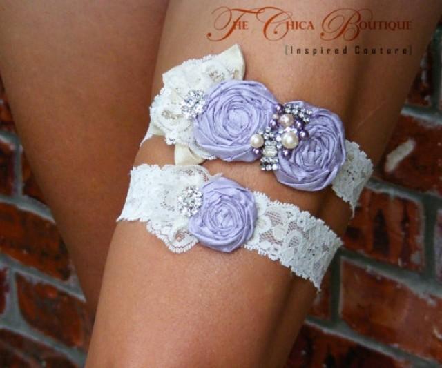 Lingerie Lavender Flowers Garter Set 2043715 Weddbook