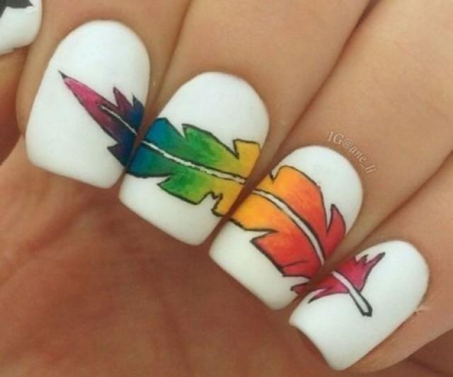 4. Pretty Feather Nail Designs to Try - wide 9