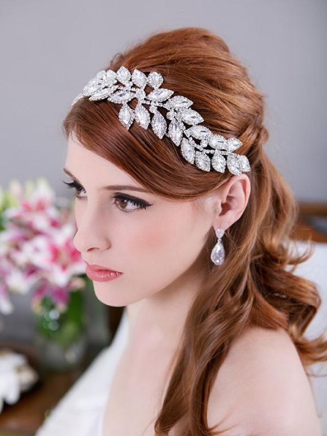 Rhinestone Headpiece,Bridal Hair Accessories Rhinestone Hair Jewelry,Boho Headband,Crystal Comb Headband Bridal Headband #1221
