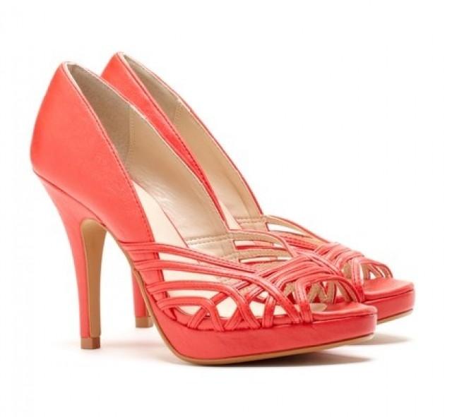 chaussures corail mariage