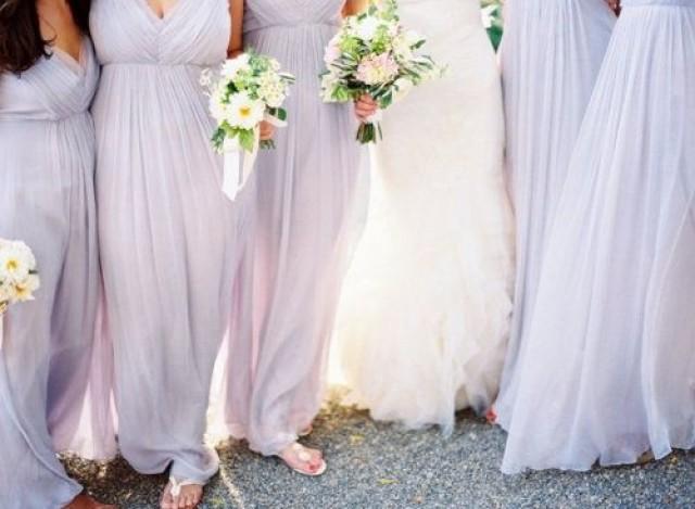 pastel lavender bridesmaid dresses