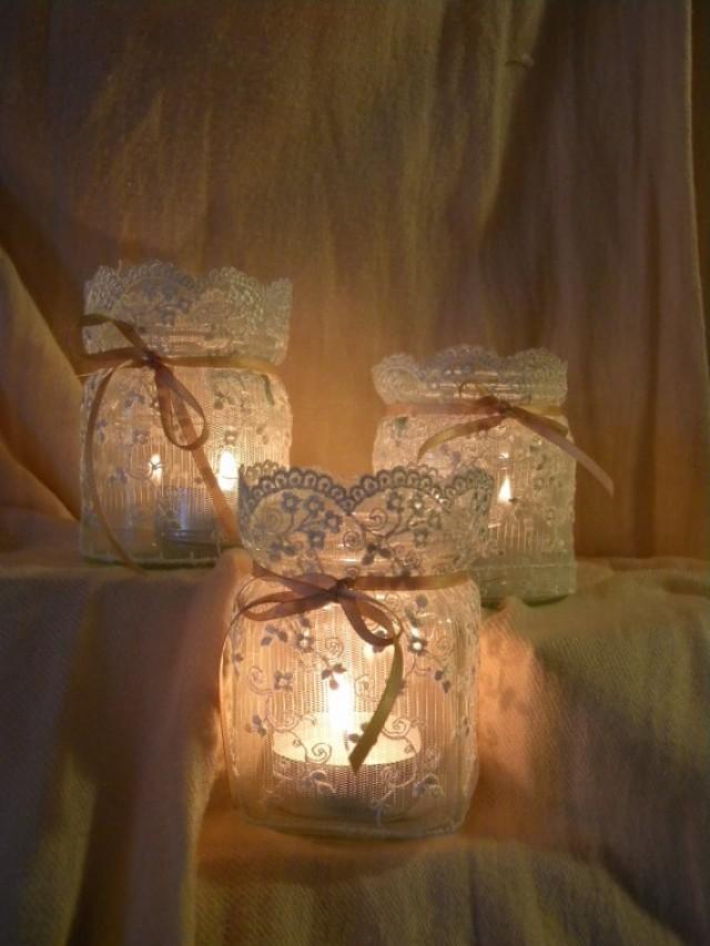 Lace Wedding Lace Candle Holders. 2052990 Weddbook