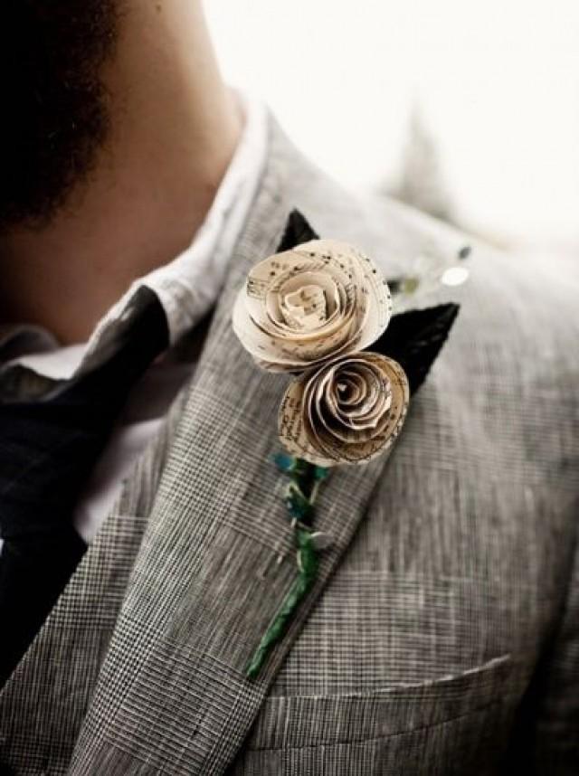 Jeune Marie Papier Boutonniere 2054134 Weddbook