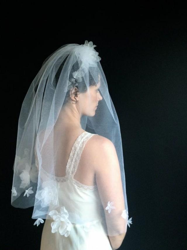 Blossoms Veil Flower Petal Veil Flower Crown Handmade Flowers