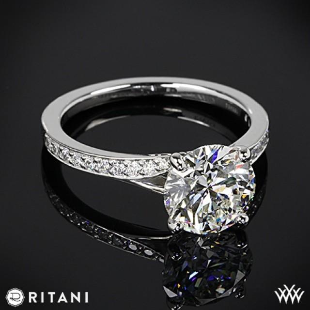 18k white gold ritani modern bypass micropave diamond band engagement ring 2056649 weddbook - Ritani Wedding Rings 18k white gold ritani modern bypass micropave diamond band engagement ring 2056649 weddbook - Ritani Wedding Rings