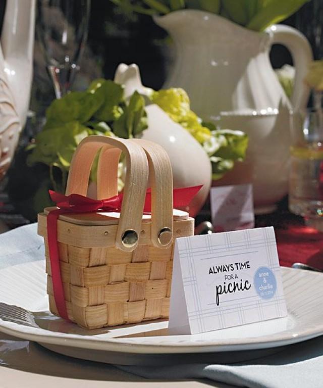 Country Wedding Miniature Woven Picnic Basket 2056954 Weddbook