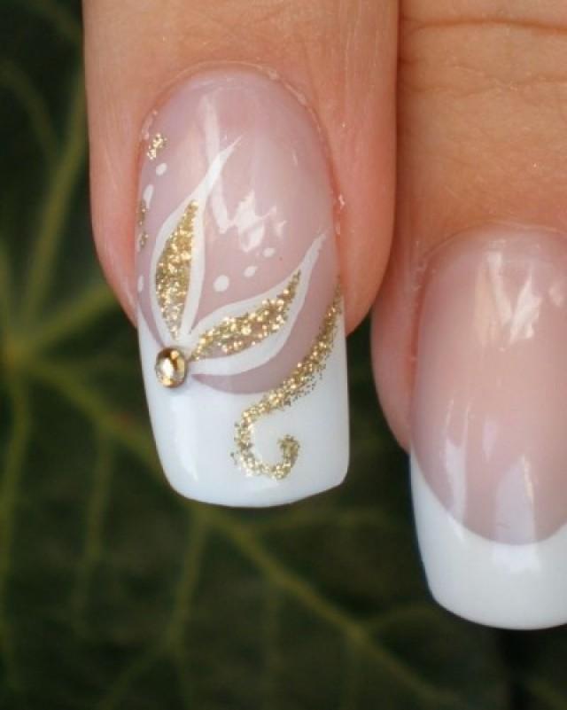 Gold Wedding Touch Of Gold Wedding Nails 2057647 Weddbook