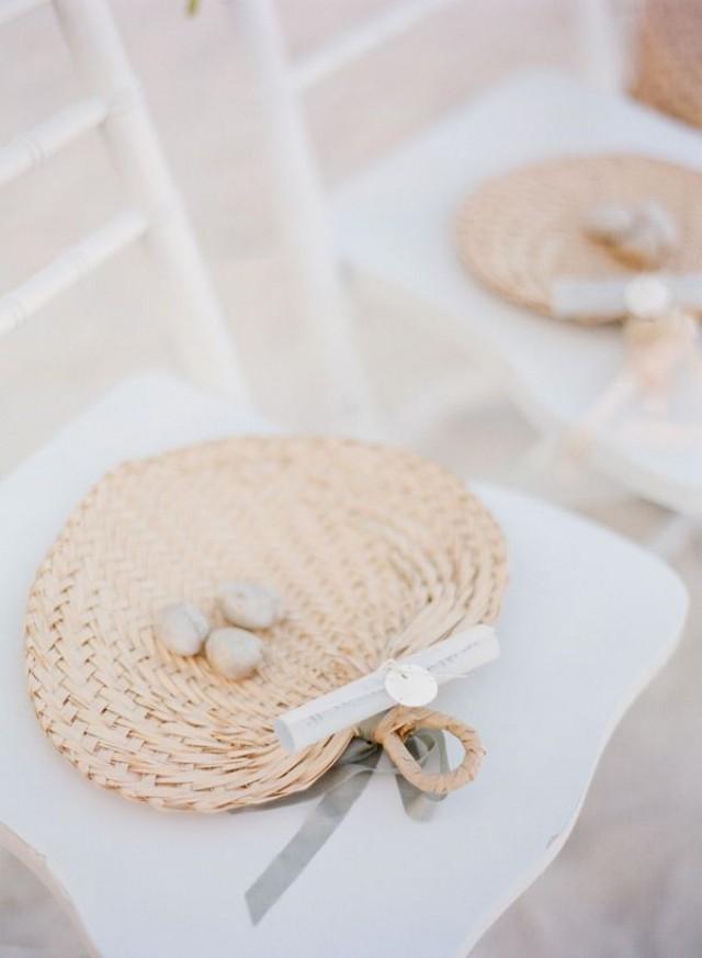 seashell wedding fans