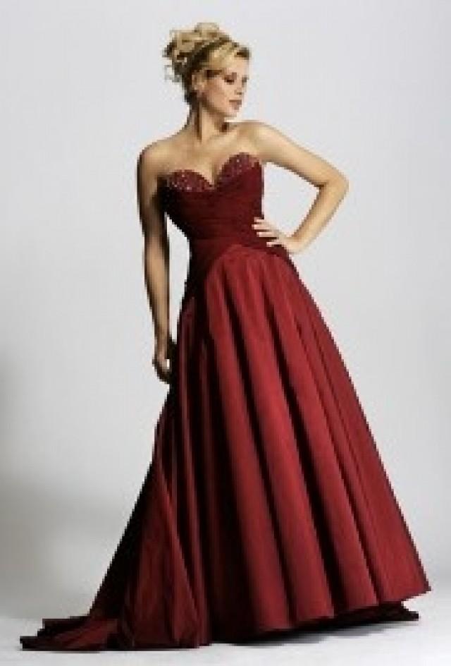 ruby red wedding dress