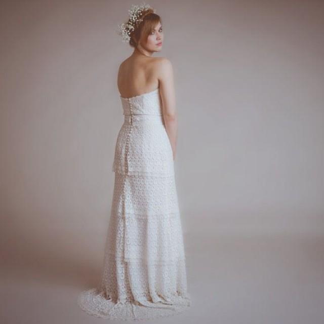Eco Fair Trade Marie Wedding Dress Vintage Inspired Lace Tiers