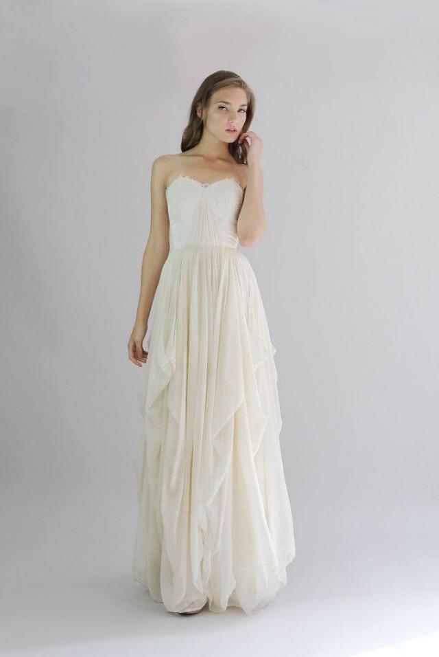 silk chiffon wedding gown