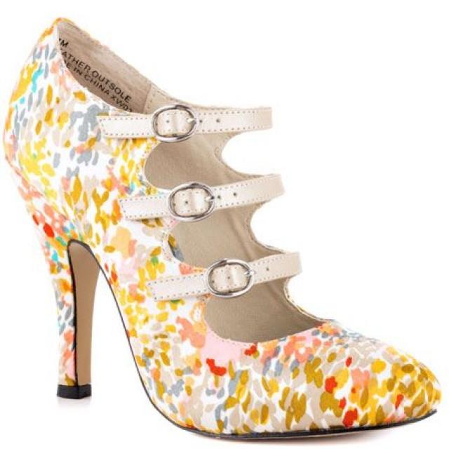 floral print shoes wedding