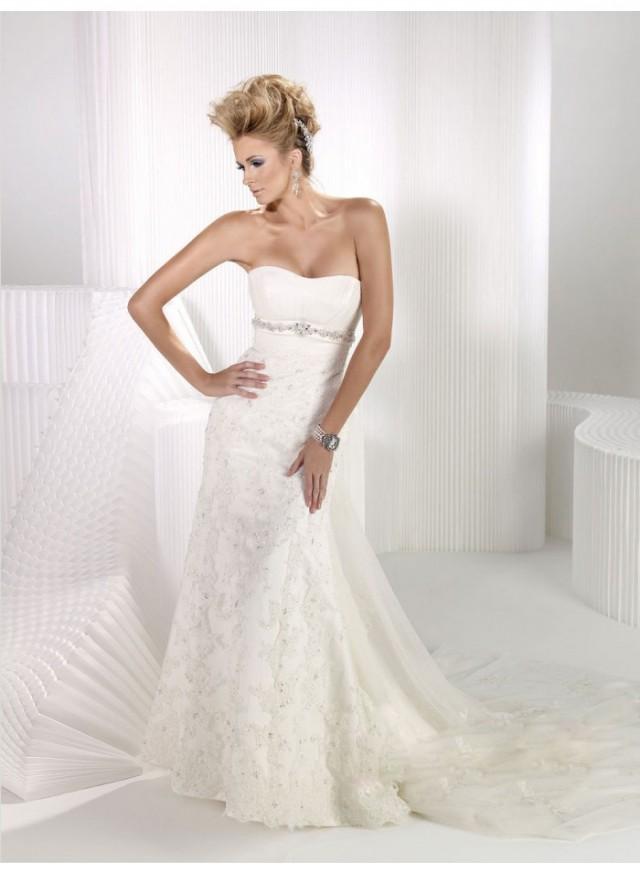 Strapless Appliquesbeadinglace Mermaid Panel Train Elegant Dropped Taffetaorganzalace 6555