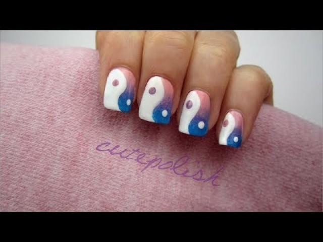 Nagel Yin Yang Ombre Nails 2088372 Weddbook Yin Yang Ombre Nails