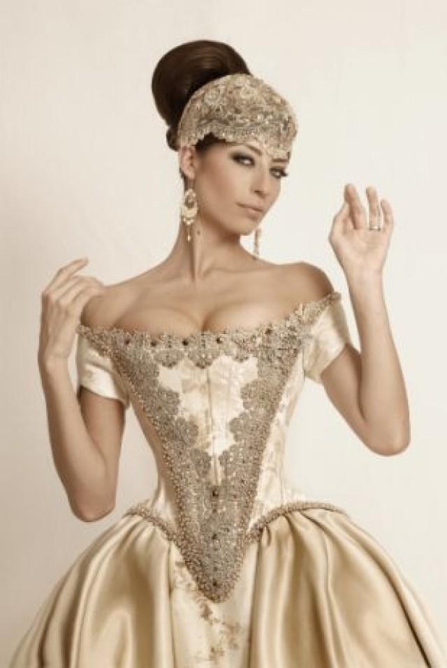 baroque style wedding dress