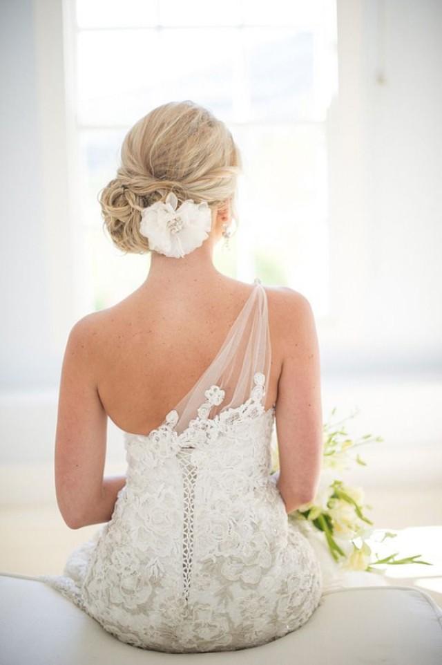 One Shoulder Strap Wedding Dress Inspiration #2102563 - Weddbook