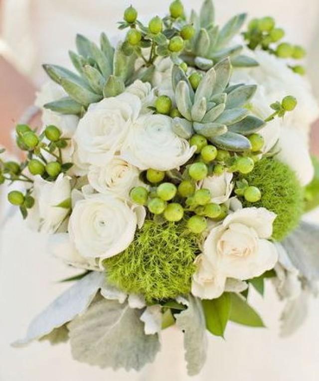 Green Wedding Bouquets In Green Weddbook