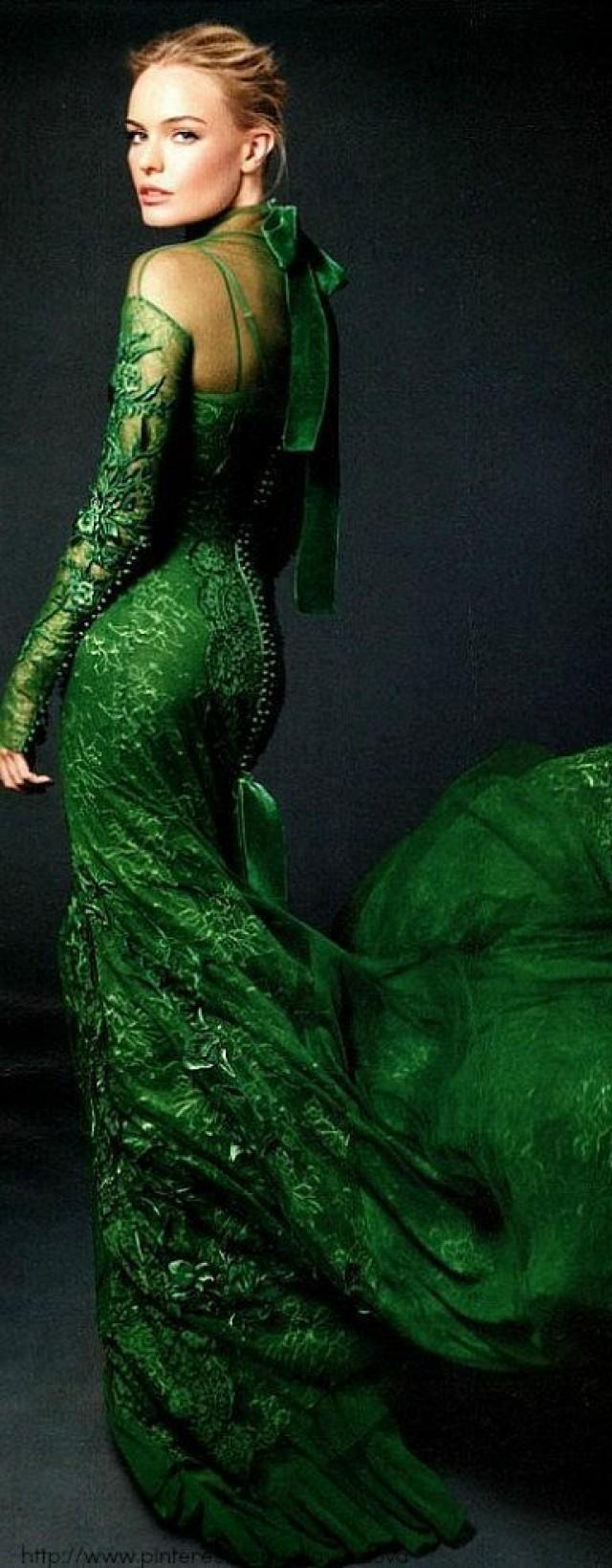 bride in green