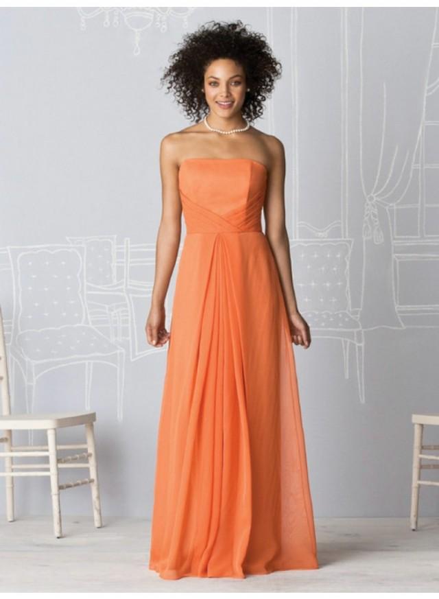 Aline Strapless Sleeveless Ruching Empire Floorlength Chiffon