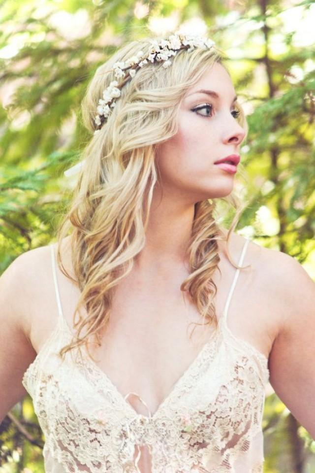 Wedding Accessories, Bridal Headpiece, Wedding Flower Crown, Ivory