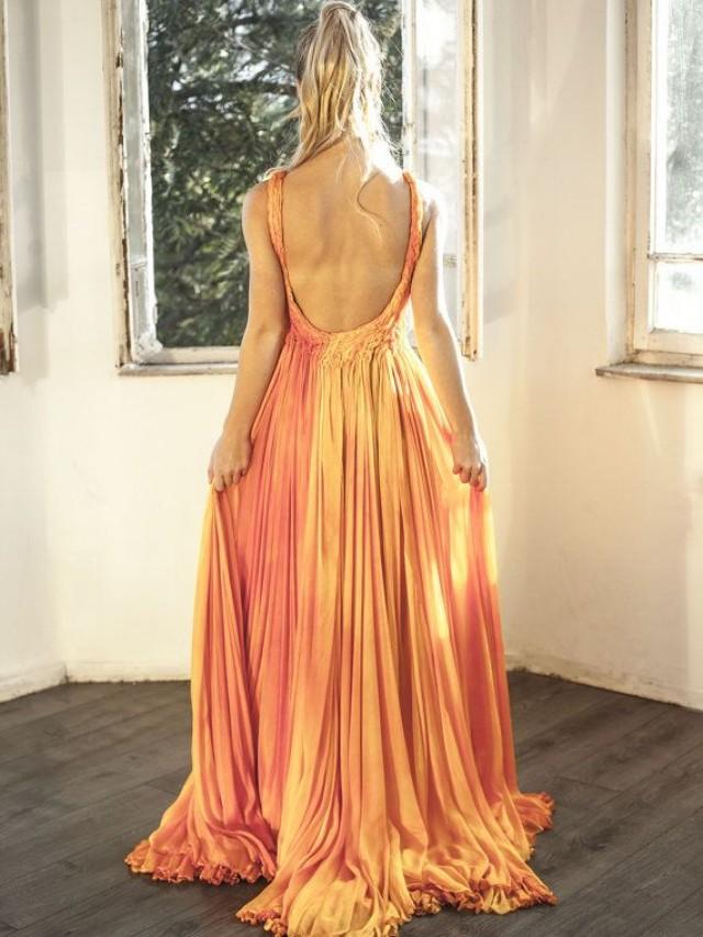 orange spring dress