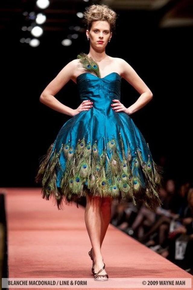 Peacock Feather Bridesmaid Dress