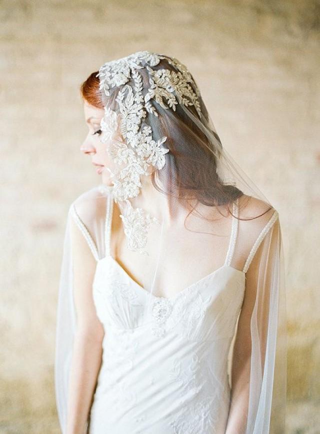 Wedding Veil, Lace Applique Bridal Veil Style 307 2139011 Weddbook