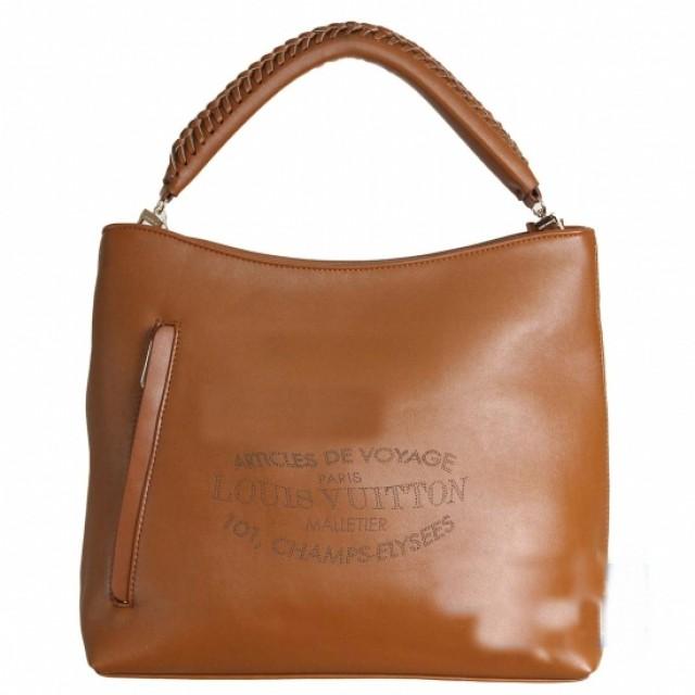 Louis Vuitton LV Parnassea Brown Leather Bagatelle Handbag #2145179 - Weddbook
