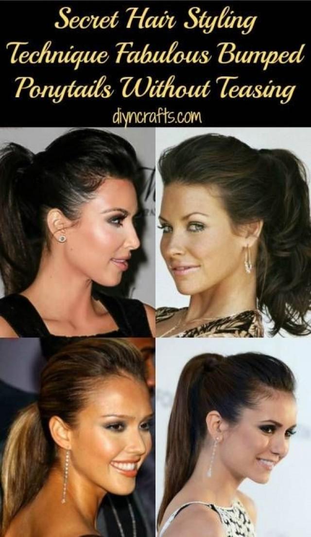 Secret Hair Styling Technique Fabulous Bumped Ponytails Without