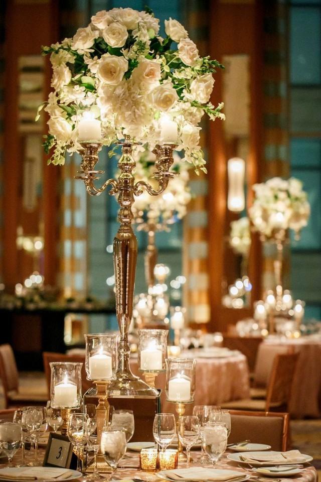 Beautiful Tabletop Lighting For A Winter Wedding 2150524 Weddbook