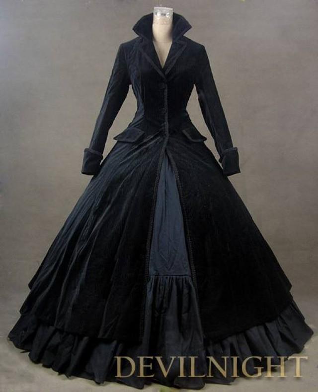 black velvet victorian dress