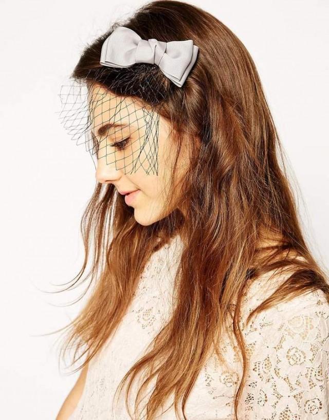 Wedding Veils ASOS Bow Veil Hair Clip 2157779 Weddbook
