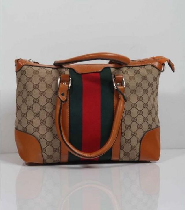 GUCCI Brown Medium Tote Shoulder Bag With Flexible Straps #2158583