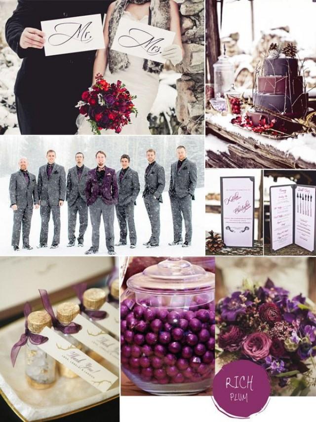 Purple Hues For Winter Wedding Color Ideas And Bridesmaid Dresses