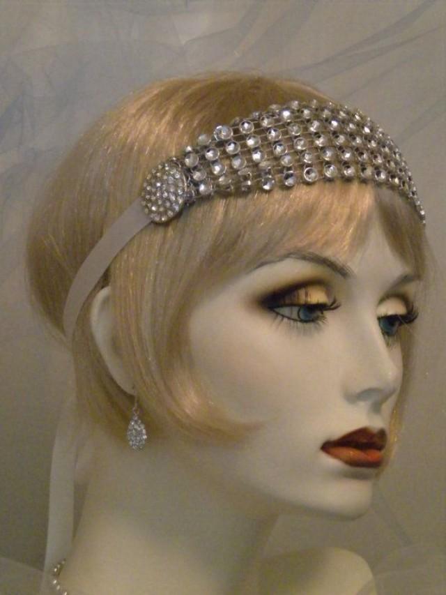 1920s Headpiece Flapper Headband Gatsby Old Hollywood Vintage