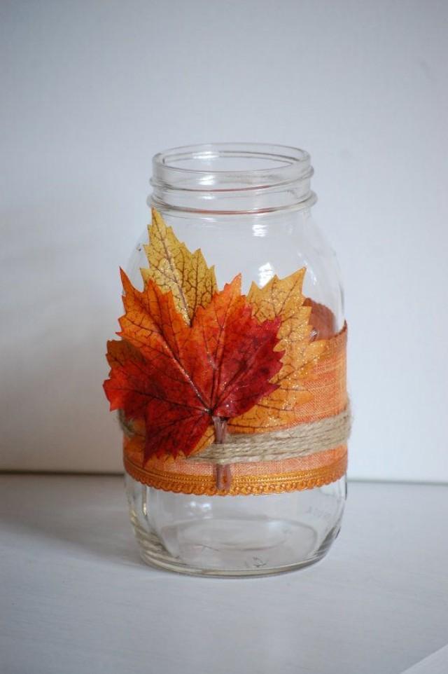 Autumn Twine Mason Jar Fall Shabby Chic Home Decor Rustic Fall