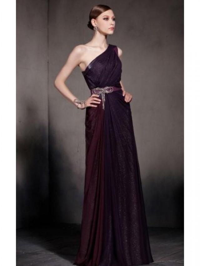 purple evening gowns for weddings