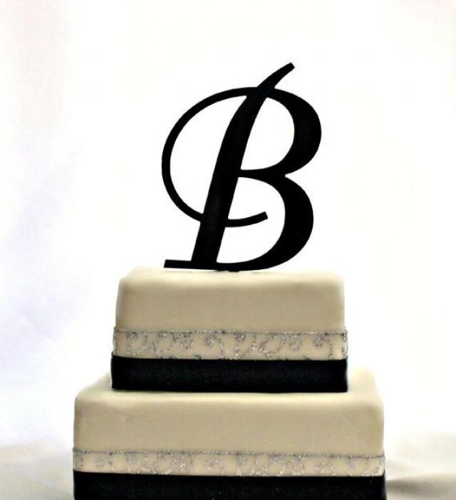 Custom 6 Inch Monogram Acrylic Cake Topper In Any Letter