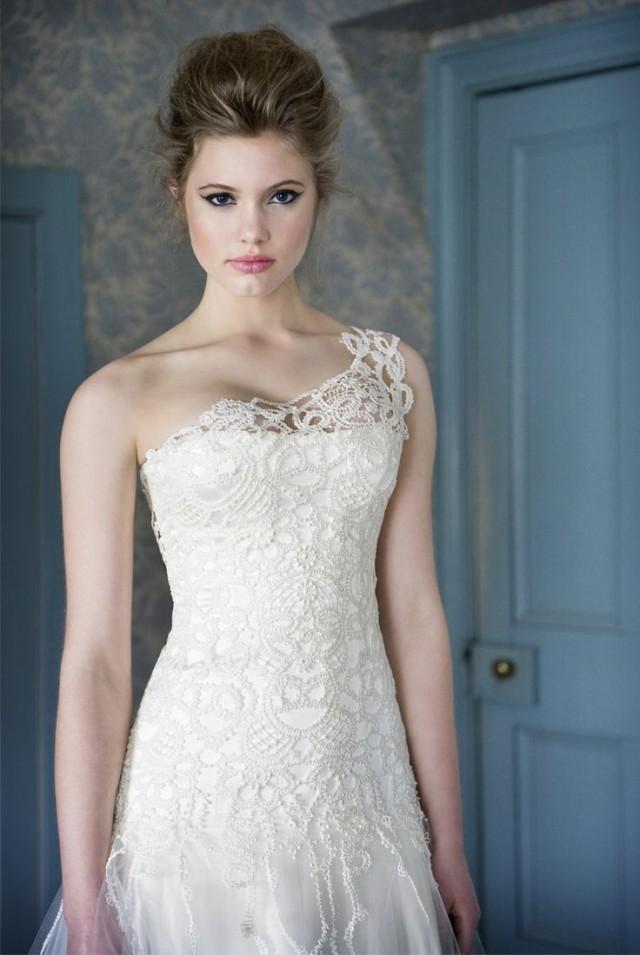 One Shoulder Strap Wedding Dress Inspiration #2167128 - Weddbook