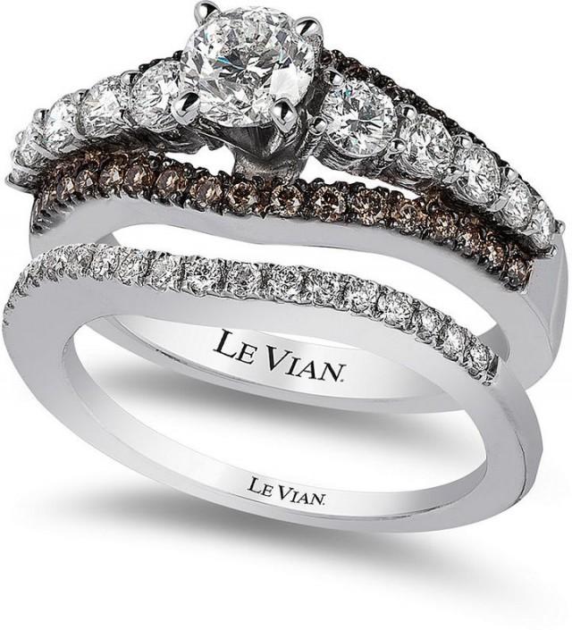 Le Vian Bridal Chocolate Diamond And White Certified Diamond Engagement