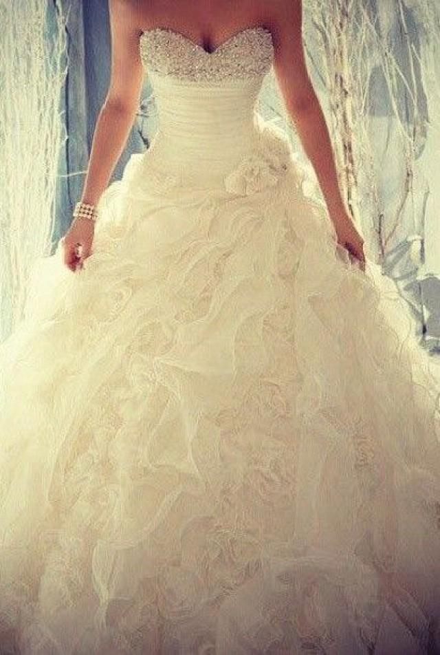 Ball Gown Strapless Beaded Sash Chapel Train Bridal Gownswedding Dressesroyal Wedding Dresses 4477