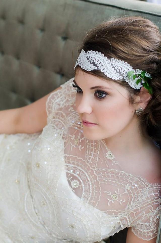 Art Deco Beaded Lace Wedding Dress Lace Wedding Gown Beaded Lace