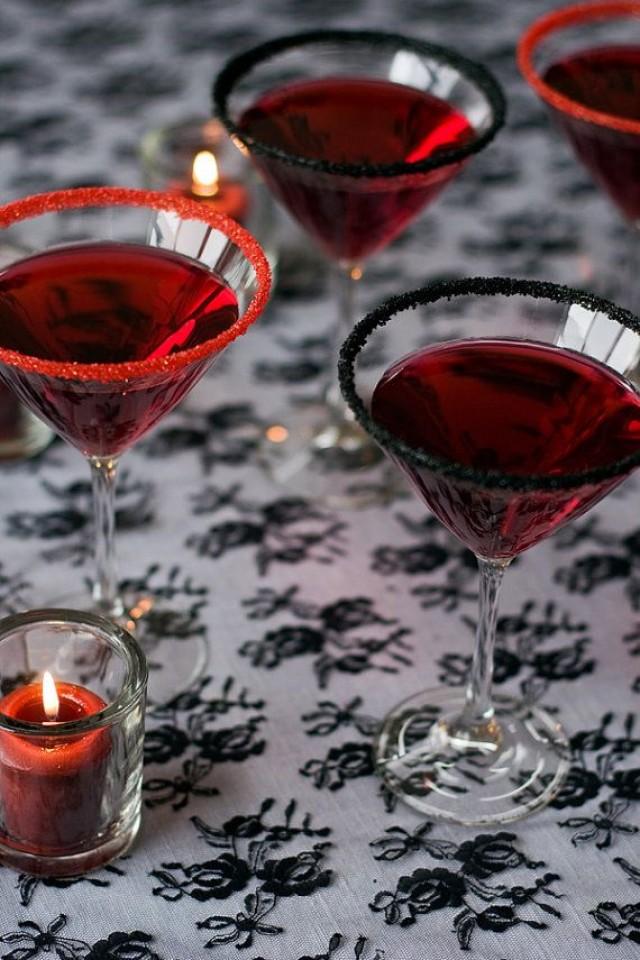 Cocktail Rimming Sugar - Red And Black - Vampire Party Drinks ...