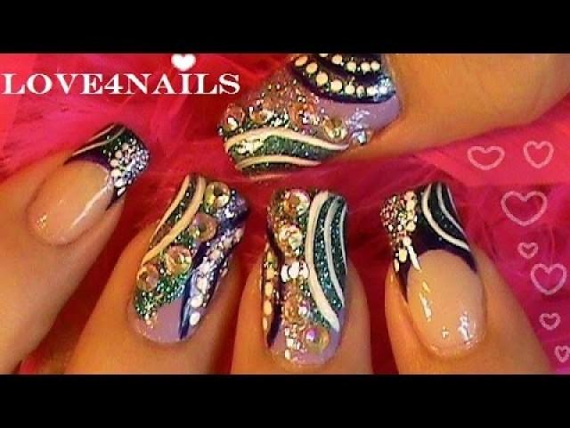 3. Sparkly Jewel Nail Art Tutorial - wide 3