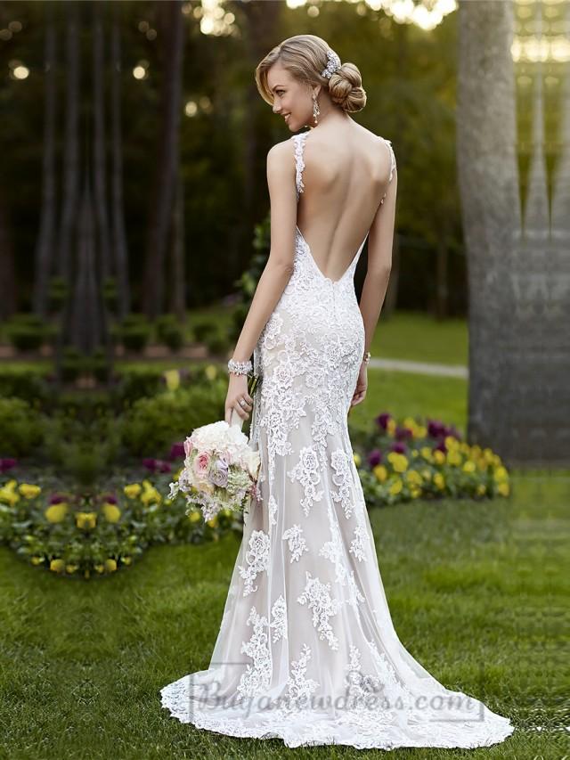 Elegant Straps Sheath Lace Over Wedding Dress With Low Back 2194470 Weddbook 6484
