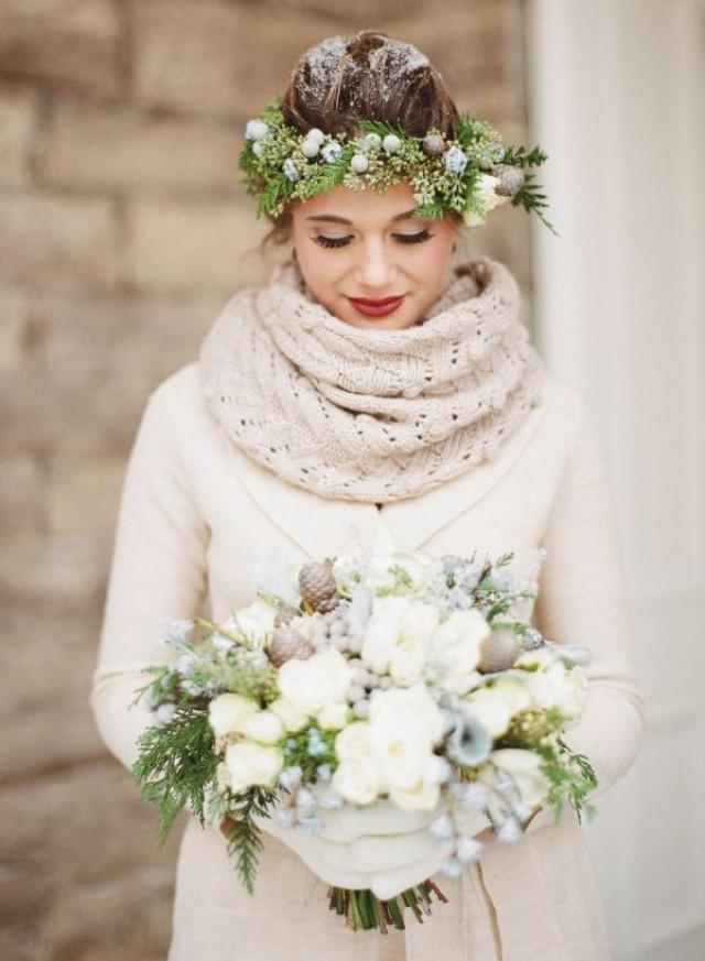 bride in winter