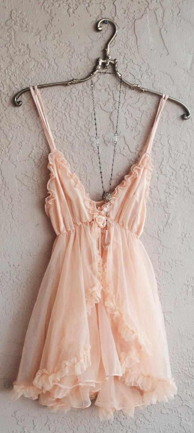 peach babydoll dress