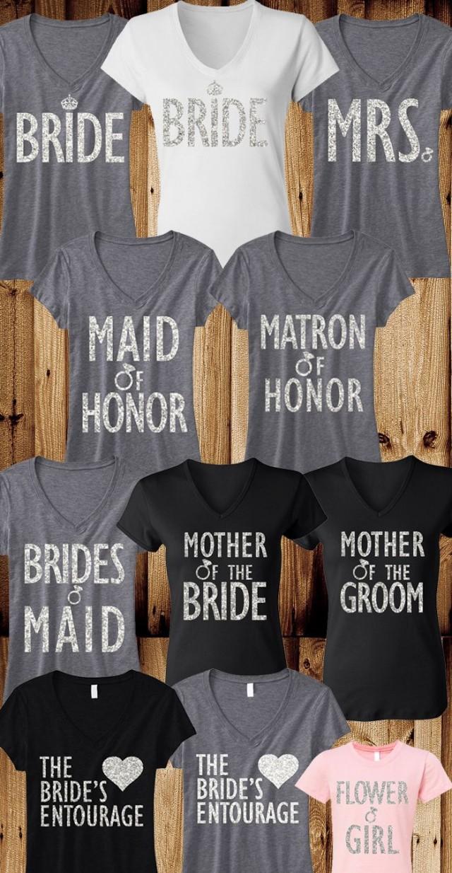 BRIDE WEDDING 8 SHIRTS 15% Off Bundle, Mrs Shirt, Bridesmaid Shirt