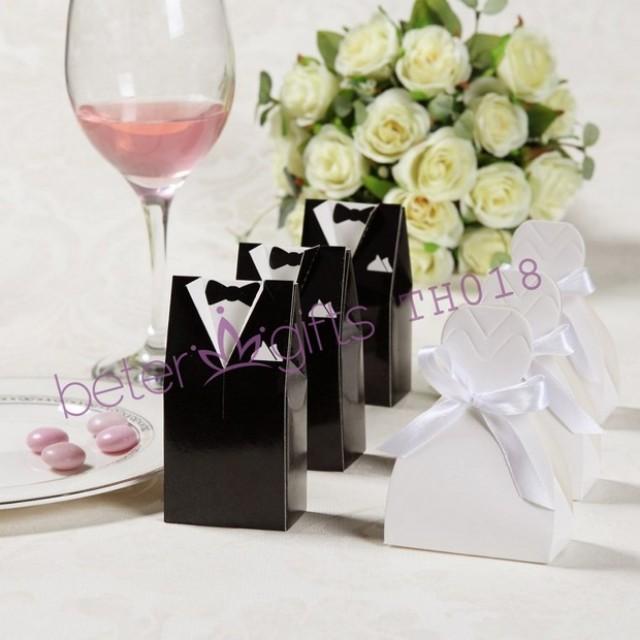 Wedding Dress And Tuxedo Favor Boxes Th018 Unique Wedding Souvenir